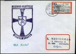 Deutschland - Cover To Antwerp, Belgium - Reserve-Flottille Wilhelmshaven - Briefe U. Dokumente