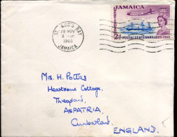 Jamaica - Cover To Aspatria, England - Jamaica (...-1961)