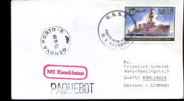USSR - Cover To Mömlingen, Germany - "Ms Kazakhstan", Paquebot - Brieven En Documenten