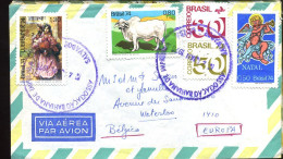 Brasil - Cover To Waterloo, Belgium - Cartas & Documentos