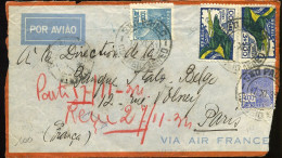 Brasil - Cover Front To Paris, France - Covers & Documents