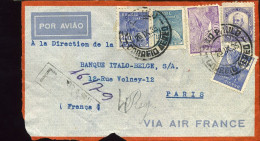 Brasil - Cover Front To Paris, France - Covers & Documents