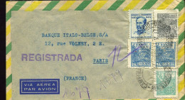 Brasil - Registered Cover To Paris, France - Storia Postale