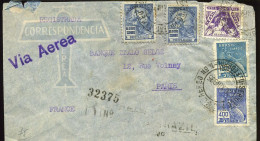 Brasil - Registered Cover To Paris, France - Storia Postale