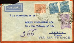 Brasil - Cover To Paris, France - Cartas & Documentos