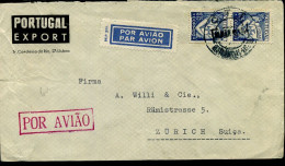 Portugal - Cover To Zurich, Switzerland - Brieven En Documenten