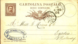 Cartolina Postale : From Genova To Eisden, Holland - Marcofilía