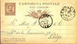 Cartolina Postale : From Genova To Liège, Belgium - Marcofilía