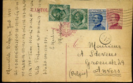 Cartolina Postale : From Messina To Antwerp, Belgium - Marcofilía