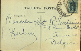 Tarjeta Postal :: Van Barcelona Naar Antwerpen, België - 1931-....