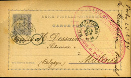 Carte Postale : De Porto à Malines, Belgique -- 1894 - Ganzsachen