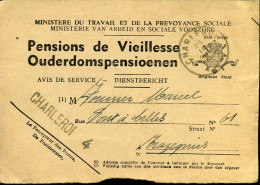 Pensions De Vieillesse / Ouderdomspensioenen - Dienstbericht / Avis De Service - Postcards 1934-1951