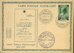 Postkaart : Union Royale Philatélique 1912-1937 - Tarjetas 1934-1951
