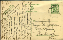 Postkaart : Van Aalst Naar Thielrode Waes  - Cartes Postales 1909-1934