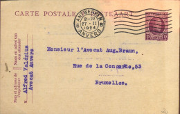 Postkaart : Van  Antwerpen Naar Bruxelles - Cartes Postales 1909-1934