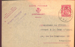 Postkaart : Van Uccle/Ukkel Naar Bruxelles - Tarjetas 1934-1951
