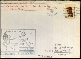 USA - Cover To Ahlen, Germany - Z-Lütjens D185 - Covers & Documents