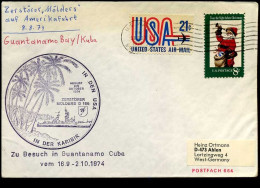 USA - Cover To Ahlen, Germany - Zerstörer "Mölders", Zu Besuch In Guantanamo Cuba - Covers & Documents