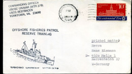 USA - Cover To Melle, Germany - Offshore Fisheries Patrol, Reserve Training - Lettres & Documents