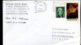 USA - Cover To Blankenberge, Belgium - NOAA Ship #32 F.R.S. Oregon II - Lettres & Documents