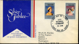 Australia - FDC - Silver Jubilee Queen Elizabeth II - Ersttagsbelege (FDC)