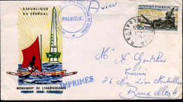 République Sénégal - Cover To Brussels, Belgium - Senegal (1960-...)