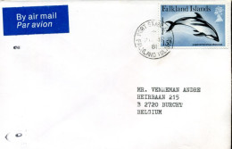 Falkland Islands - Cover To Burcht, Belgium - Falklandinseln