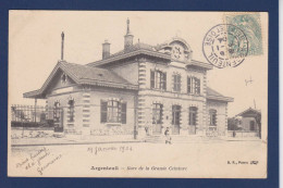 CPA [95] Val D'Oise > Argenteuil La Gare Station Circulée - Argenteuil