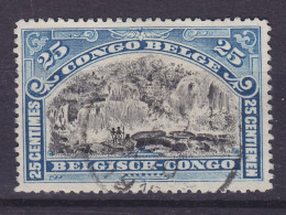 Belgian Congo 1910 Mi. 18, 25c. Inkissifälle Waterfall Wasserfälle - Gebraucht