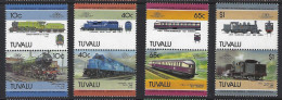 A14 - Tuvalu - 1985 - SG 326/333 MNH - Leaders Of The World - Railway Locomotives - Treni