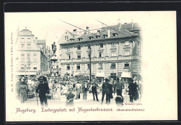 AK Augsburg, Ludwigsplatz Mit Augustusbrunnen  - Augsburg