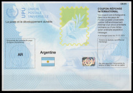 ARGENTINE ARGENTINA  Is41 20171219 AB  International Reply Coupon Reponse Antwortschein IRC IAS  Mint ** - Postwaardestukken