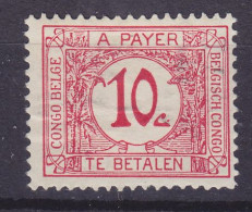 Belgian Congo 1923 Mi. 2, 10c. Porto Postage Due Taxe, (o) (2 Scans) - Gebraucht