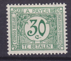 Belgian Congo 1923 Mi. 4, 30c. Porto Postage Due Taxe, MH* (2 Scans) - Ungebraucht