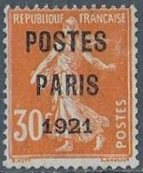 FRANCE Préoblitéré N°29 (*)  Neuf Sans Gomme - 1893-1947