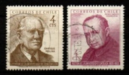 CHILI     -    1964    Y&T N° 302 / 303 Oblitérés  . Célébrités. - Chile