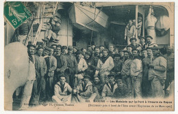 CPA - FRANCE - Les Matelots Sur Le Pont à L'heure Du Repas (...à Bord De L'Iéna Avant L'explosion Du 12 Mars 1907) - Guerre