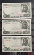 3 BILLETESA DE 100 BIPKWELE NUMERACIÓN CORRELATIVA-S/C  P 14 - Aequatorial-Guinea