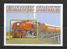 GAMBIE 2001 TRAINS  YVERT N°B NEUF MNH** - Treni