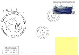 PO - 184 - Enveloppe TAAF Crozet 2003 - Cachet OrnithoEco 2001 - Briefe U. Dokumente