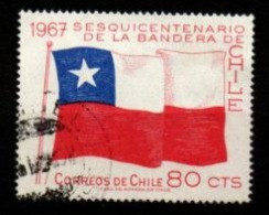 CHILI     -    1967  .  Y&T N° 321 Oblitéré  .   Drapeau - Chile