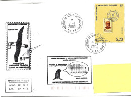 PO - 188 - Enveloppe TAAF St Paul Amsterdam - Cachets Illustrés 51ème Mission 2000 - Briefe U. Dokumente