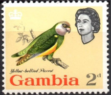 GAMBIA/1963/MNH/SC#178/ QUEEN ELIZABETH II / QEII/ BIRDS/ 2p YELLOW BELLIED PARROT - Gambia (...-1964)