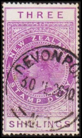 1903-1930. New Zealand. NEW ZEALAND STAMP DUTY THREE SHILLINGS Nice Cancel.  (MICHEL STEMPEL 16) - JF512500 - Fiscaux-postaux