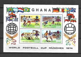 Ghana 1974 Football - World Cup GERMANY MS MNH - Unused Stamps