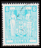 1967. New Zealand. NEW ZEALAND STAMP DUTY 8 EIGHT DOLLARS  (MICHEL STEMPEL 84) - JF547486 - Fiscaux-postaux