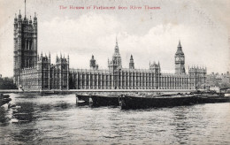 London - The Houses Of Parliament From River Thames  .  / Not Used - Houses Of Parliament