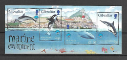 Gibraltar 1998 Marine Life - Dolphins - Whales MS MNH - Otros & Sin Clasificación