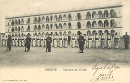 Tunisie - Bizerte - Caserne Du Génie - Animée - Militaria - CPA - Oblitération Ronde De 1904 - Voir Scans Recto-Verso - Tunesien