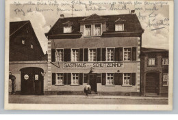 6093 FLÖRSHEIM, Gasthof Schützenhof / Kath. Gesellenhaus / Kolpinghaus, MOTALIN - Tankstelle, 1929 - Floersheim